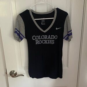 Nike Black and Gray Colorado Rockies Tee